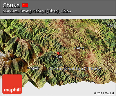 Satellite Panoramic Map of Chuka
