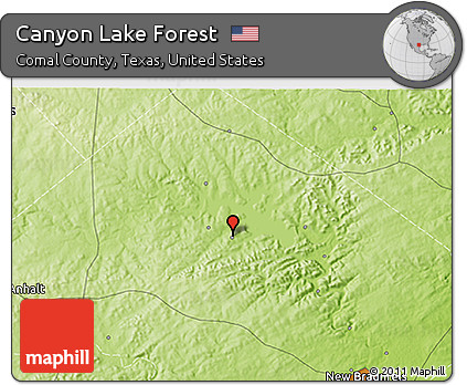 Physical 3D Map of Canyon Lake Forest