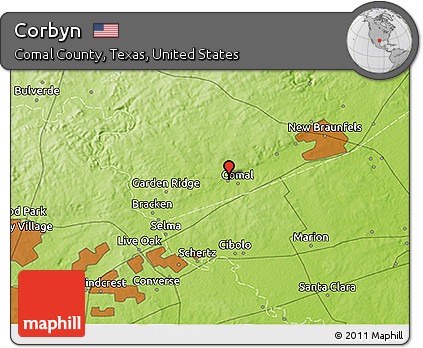 Physical 3D Map of Corbyn