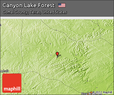 Physical 3D Map of Canyon Lake Forest