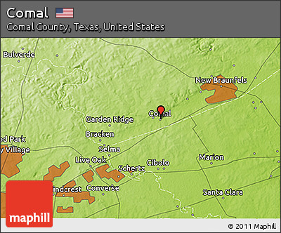 Physical 3D Map of Comal