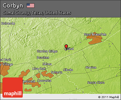 Physical 3D Map of Corbyn