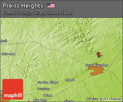 Physical 3D Map of Preiss Heights