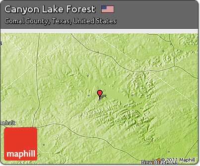 Physical 3D Map of Canyon Lake Forest