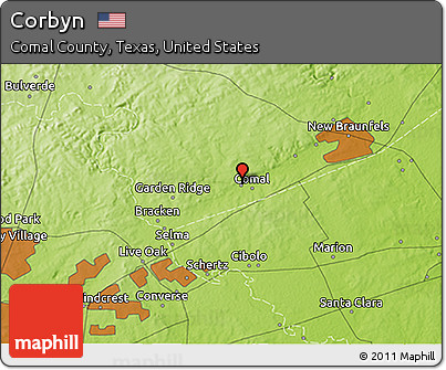 Physical 3D Map of Corbyn
