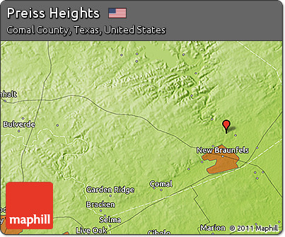 Physical 3D Map of Preiss Heights