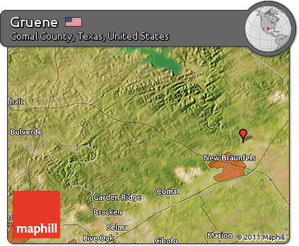 Satellite 3D Map of Gruene