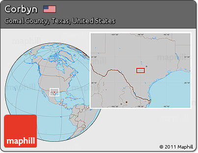 Gray Location Map of Corbyn