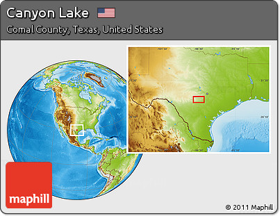 Physical Location Map of Canyon Lake