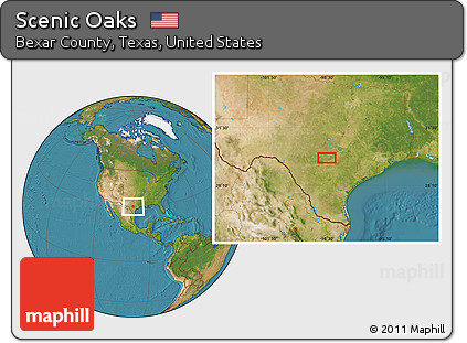 Satellite Location Map of Scenic Oaks