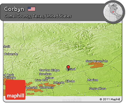 Physical Panoramic Map of Corbyn