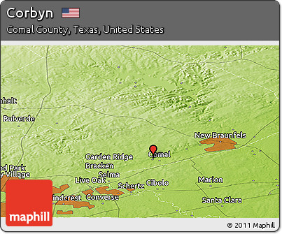 Physical Panoramic Map of Corbyn