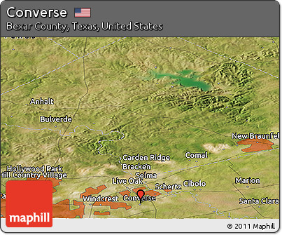 Satellite Panoramic Map of Converse