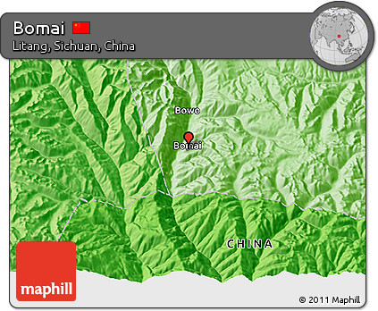 Political 3D Map of Bomai