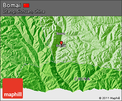 Political 3D Map of Bomai