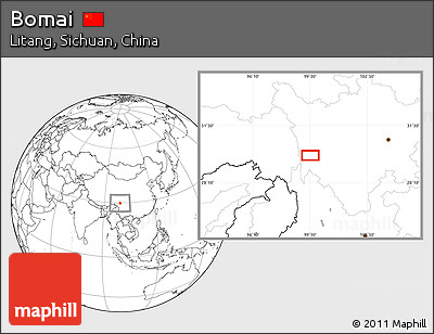 Blank Location Map of Bomai