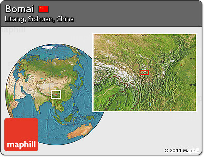 Satellite Location Map of Bomai