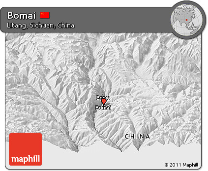 Physical Panoramic Map of Bomai
