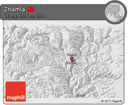Physical Panoramic Map of Zhamla