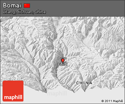 Physical Panoramic Map of Bomai