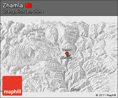 Physical Panoramic Map of Zhamla