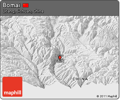 Physical Panoramic Map of Bomai