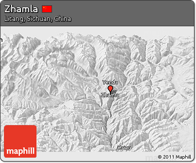Physical Panoramic Map of Zhamla