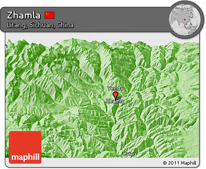 Political Panoramic Map of Zhamla