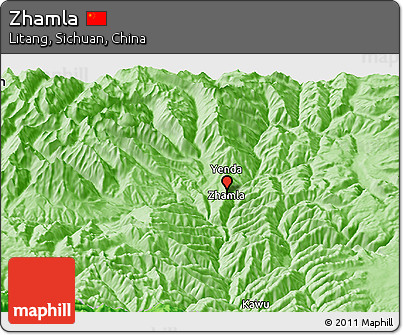 Political Panoramic Map of Zhamla