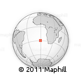 Outline Map of the Area around 29° 25' 43" S, 0° 46' 30" W, rectangular outline