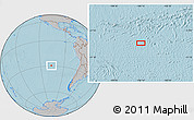 Gray Location Map of the area around 29° 25' 43" S, 106° 10' 30" W, hill shading