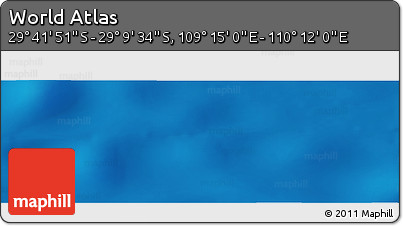 Physical Panoramic Map of the Area around 29° 25' 43" S, 109° 43' 29" E