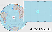 Gray Location Map of the area around 29° 25' 43" S, 10° 7' 30" W