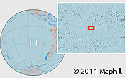 Gray Location Map of the area around 29° 25' 43" S, 111° 16' 30" W, hill shading