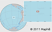 Gray Location Map of the area around 29° 25' 43" S, 111° 16' 30" W