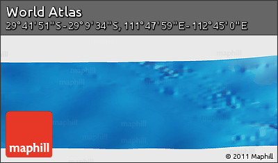 Physical Panoramic Map of the Area around 29° 25' 43" S, 112° 16' 30" E