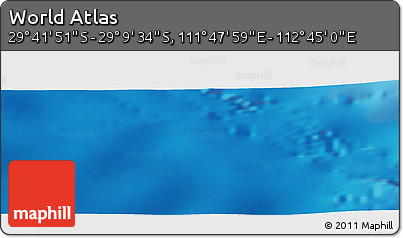 Physical Panoramic Map of the Area around 29° 25' 43" S, 112° 16' 30" E