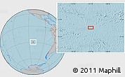 Gray Location Map of the area around 29° 25' 43" S, 112° 7' 30" W, hill shading