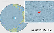 Savanna Style Location Map of the area around 29° 25' 43" S, 112° 7' 30" W, hill shading
