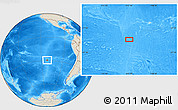 Shaded Relief Location Map of the area around 29° 25' 43" S, 112° 7' 30" W