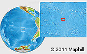 Physical Location Map of the area around 29° 25' 43" S, 112° 58' 29" W