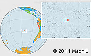Political Location Map of the area around 29° 25' 43" S, 112° 58' 29" W