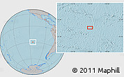 Gray Location Map of the area around 29° 25' 43" S, 113° 49' 29" W, hill shading