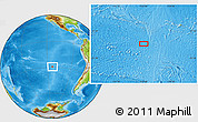 Physical Location Map of the area around 29° 25' 43" S, 113° 49' 29" W