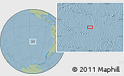 Savanna Style Location Map of the area around 29° 25' 43" S, 113° 49' 29" W, hill shading