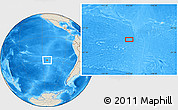Shaded Relief Location Map of the area around 29° 25' 43" S, 113° 49' 29" W