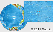 Physical Location Map of the area around 29° 25' 43" S, 114° 40' 30" W