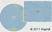 Savanna Style Location Map of the area around 29° 25' 43" S, 114° 40' 30" W, hill shading