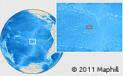 Shaded Relief Location Map of the area around 29° 25' 43" S, 114° 40' 30" W