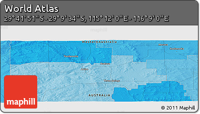 Political Panoramic Map of the Area around 29° 25' 43" S, 115° 40' 30" E